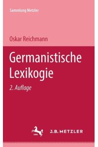 Germanistische Lexikologie.