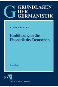 Einführung in die Phonetik des Deutschen