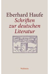 Schriften zur deutschen Literatur