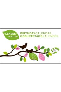 Blätter immerwährender Geburtagskalender  - Geburtstagskalender Blätter