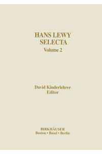 Hans Lewy Selecta  - Volume 2