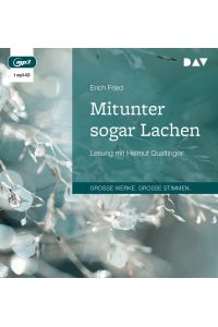 Mitunter sogar Lachen  - Lesung mit Helmut Qualtinger (1 mp3-CD)