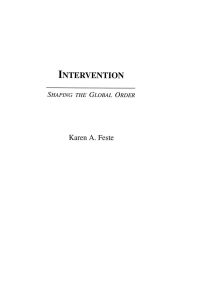 Intervention  - Shaping the Global Order