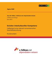 Erzielen interkultureller Kompetenz  - Fallbeispiel einer deutsch-amerikanischen Geschäftsbeziehung