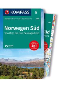 KOMPASS Wanderführer Norwegen Süd, Von Oslo bis zum Geirangerfjord, 75 Touren mit Extra-Tourenkarte  - GPS-Daten zum Download