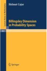 Billingsley Dimension in Probability Spaces