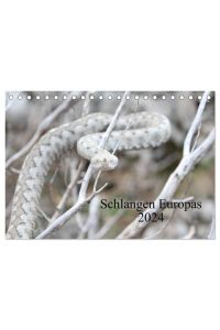 Schlangen Europas (Tischkalender 2024 DIN A5 quer), CALVENDO Monatskalender  - Aufnahmen ausgewählter Schlangenarten Europas in freier Wildbahn