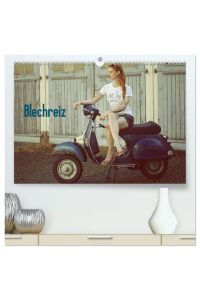 Blechreiz (hochwertiger Premium Wandkalender 2024 DIN A2 quer), Kunstdruck in Hochglanz  - Blechrollerfahrer und ihre Roller