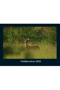 Waldbewohner 2024 Fotokalender DIN A4  - Monatskalender mit Bild-Motiven von Haustieren, Bauernhof, wilden Tieren und Raubtieren