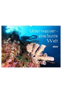 Unterwasser - eine bunte Welt (Wandkalender 2024 DIN A2 quer), CALVENDO Monatskalender  - In tropischen Meeren tummelt sich buntes Leben.