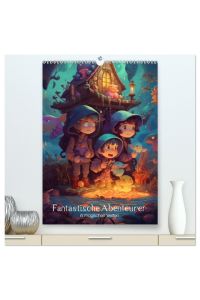 Fantastische Abenteurer in magischen Welten (hochwertiger Premium Wandkalender 2024 DIN A2 hoch), Kunstdruck in Hochglanz  - Magischer Kinderabenteuer-Kalender