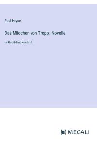 Das Mädchen von Treppi; Novelle  - in Großdruckschrift