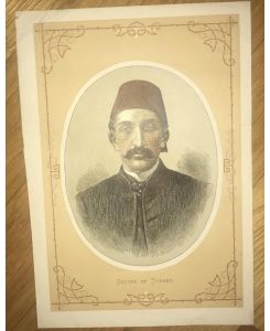 Portrait des Sultan Abdülhamid II. - Betitelt: Sultan of Turkey.