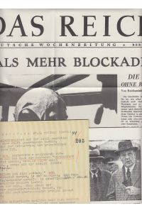 Die Wochenzeitung Das Reich, 1940-1945.   - Konvolut aus 3 Faksimiles.