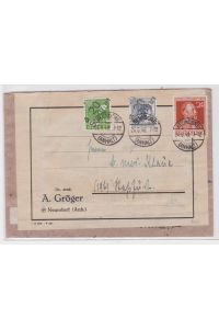 35410 seltener Brief SBZ Handstempel Aufdruck Staßfurt 24. 6. 1948