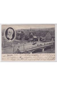 89079 Ak Bayreuth Prinz Ludwigbrücke 1905