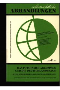 Berliner Deklaration und Sonderfragen.