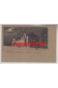 79068 Mondscheinkarte Weilheim städtisches Realschul Pensionat um 1900