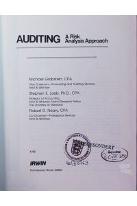 Auditing.   - a risk analysis approach.