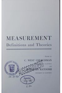 Measurement.   - definitions and theories.