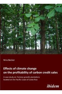 Effects of climate change on the profitability of carbon credit sales  - A case study on Tectona grandis plantations located on the Pacific Coast of Costa Rica
