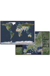 Welt Satellitenbild /Europa Satellitenbild  - DUO-Schreibunterlage