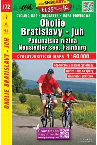 Okolie Bratislavy - juh, Podunajská nížina / Umgebung Pressburg - Süd, Donautiefland (Radkarte 1:60. 000)