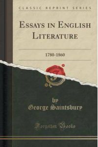 Saintsbury, G: Essays in English Literature
