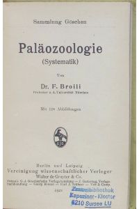 Paläozoologie (Systematik).