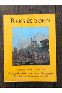 Reiss & Sohn: Auktion 189 - 16. - 17. Mai 2018: Geographie, Reisen, Atlanten, Photographie, Landkarten, Dekorative Graphik