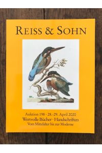 Reiss & Sohn: Auktion 198 - 28. - 29. April 2020: Wertvolle Bücher, Handschriften - Vom Mittelalter bis zur Moderne