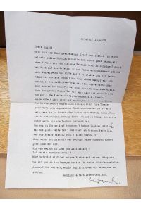 Inhaltsreicher einseitiger maschinenschriftlicher Brief Bernhards aus Ohlsdorf, 1969.