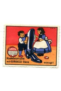 Reklamemarke: Kinderleicht wird mit Sirocco Glanz erzeugt.