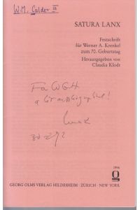 What Werner Krenkel and the DDR taught me about Antiquity. [From: Claudia Klodt (Hg. ): Satura Lanx].   - Festschrift für Werner Krenkel zum 70. Geburtstag.