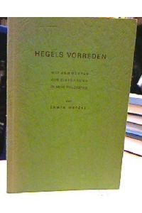 Hegels Vorreden.