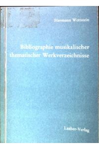 Bibliographie musikalischer thematischer Werkverzeichnisse.