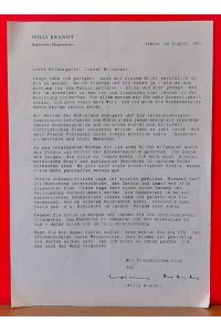 Flugblatt / Wurfsendung an Alle Haushaltungen zur Bundeskanzlerwahl / SPD von Willy Brandt im August 1961