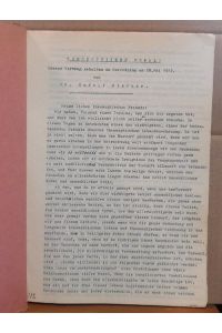 Theosophische Moral (Erster Vortrag gehalten zu Norrköping am 28. Mai 1912) (einseitig bedruckte Blätter, Manuskriptdruck)