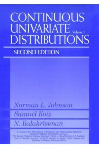 Continuous Univariate Distributions  - Volume 1