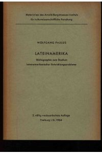 Lateinamerika.   - Bibliographie zum Studium lateinamerikanischer Entwicklungsprobleme