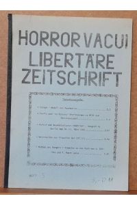 HORROR VACUI Nr. 5 (Libertäre Zeitschrift)