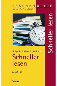 Schneller lesen (Taschenguide)  - Holger Backwinkel ; Peter Sturtz