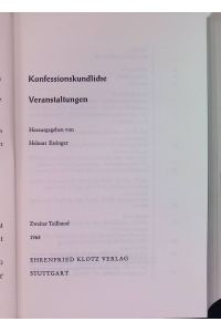 Gemeindeveranstaltungen, Bd. 7: Konfessionskundliche Veranstaltungen, 2