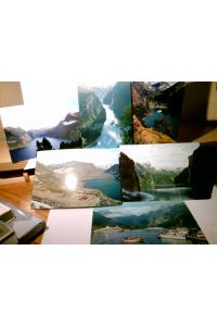 Geirangerfjord. Norwegen / Norge / Norway. Konvolut 6 x Alte Ansichtskarte / Postkarte farbig, ungel u gel. 70 u. 80ger Jahre. Schöne Impressionen rund um Fjord.