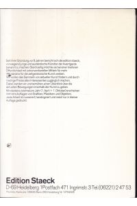 Edition Staeck. Katalog mit Preisliste vom 1. Oktober 72