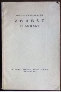 Zerbst in Anhalt  - : deutsche Kunstführer hrsg. v. Adolf Feulne Bd. 49.
