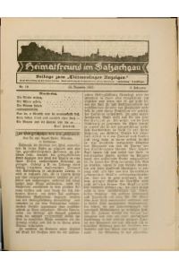 Heimatfreund im Salzachgau. Sonderbeilage zum Tittmoning-er Anzeiger.   - Nr. 19. 24. Dezember 1921