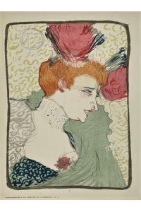 „Mademoiselle Marcelle Lender, en buste“. Originallithographie in acht Farben. (Aus: „Pan“, 1. Jahrgang, Heft 3).