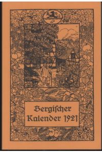 Bergischer Kalender für das Jahr 1921.