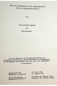 Über die Entwicklung einer Standardmethode für die Röntgensensitometrie. Braunschweig, Techn. Hochsch. , Diss. , 1956